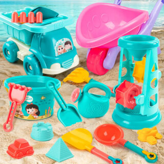 Set de Cubeta para arena, Reloj de arena, Camión, Castillo